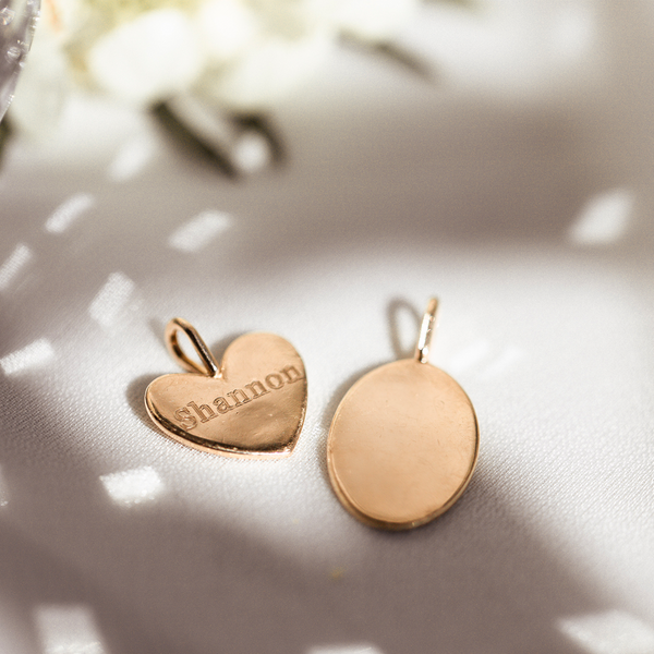 Extra Large Pavé Heart Charm | Consider The Wldflwrs 14 Karat Yellow Gold