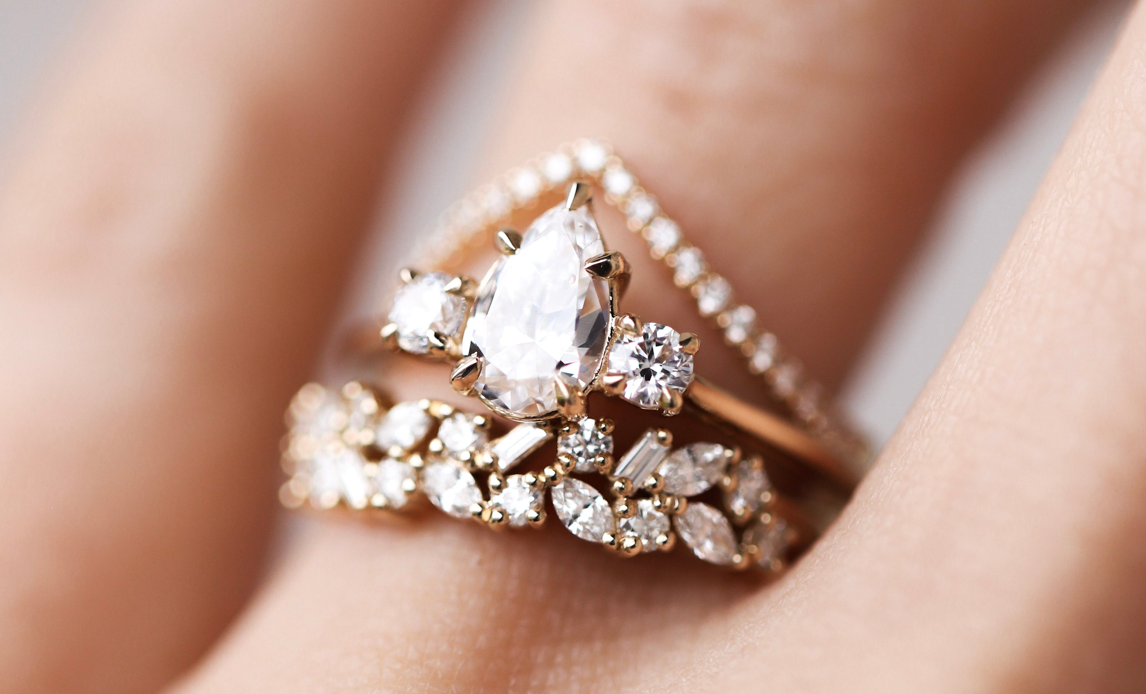 Straight and Arched Bands: New Engagement Rings