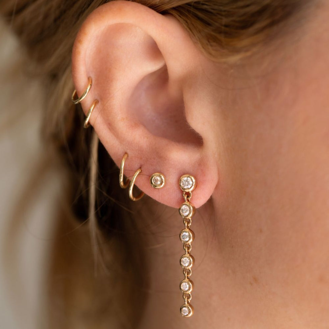 Bubble Bezel Diamond Stud Earrings - Consider the Wldflwrs