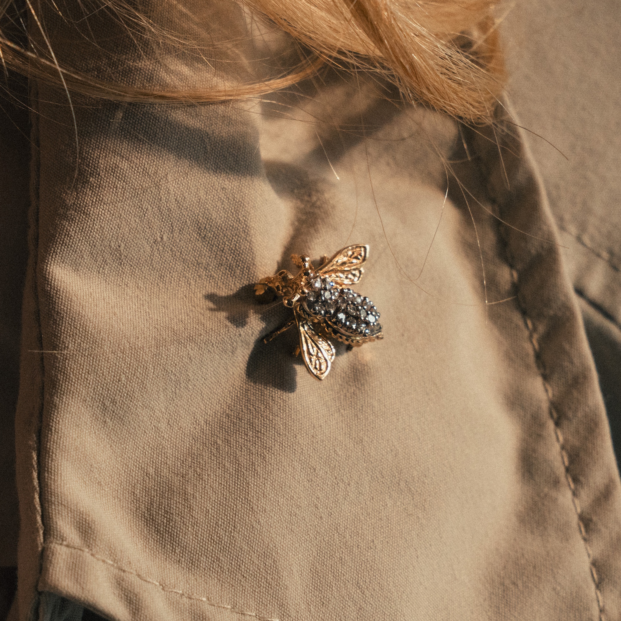 Diamond Bee Brooch - Consider the Wldflwrs