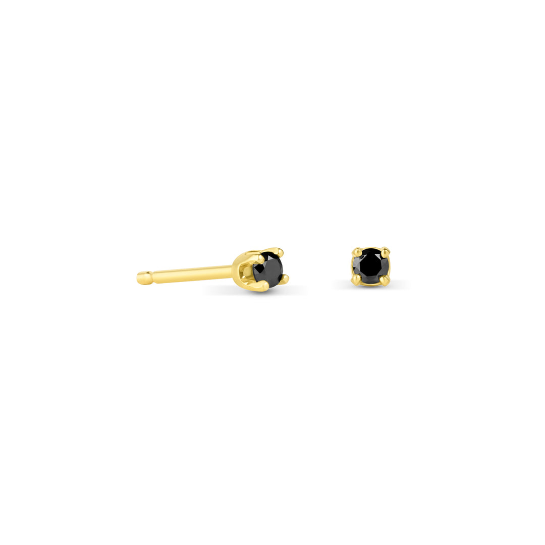 Micro Black Diamond Stud Earring - Consider the Wldflwrs