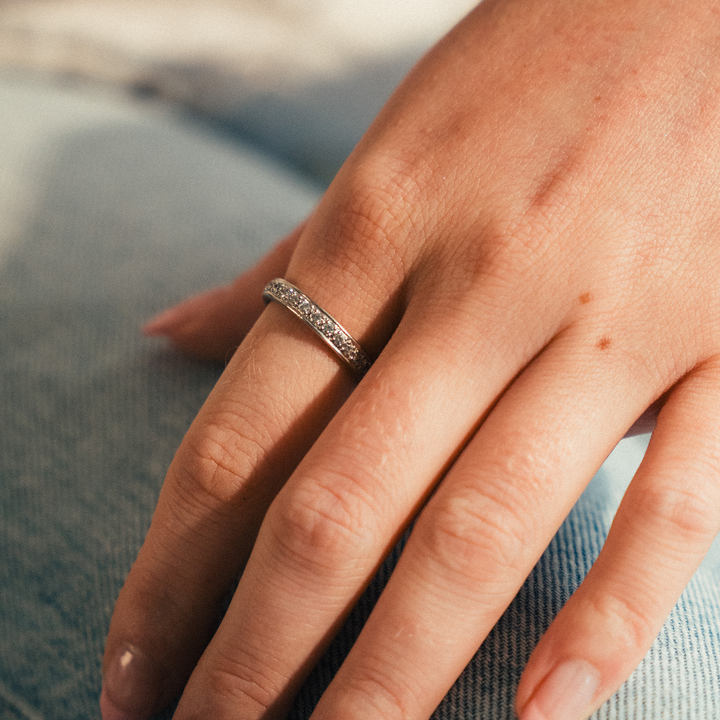 Bead Set Eternity Diamond Ring - Consider the Wldflwrs