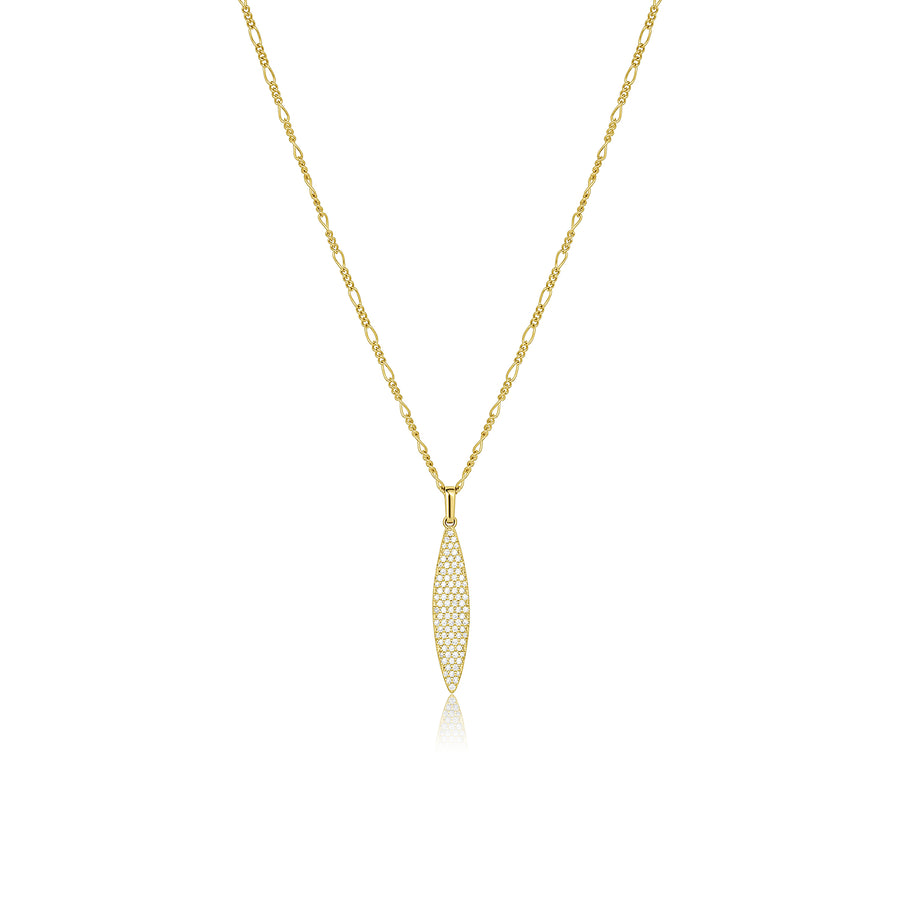 Pavé Leaf Diamond Necklace - Consider the Wldflwrs