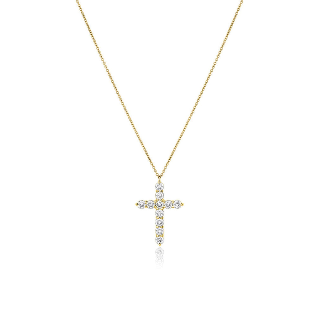 Diamond Cross Necklace - Consider the Wldflwrs