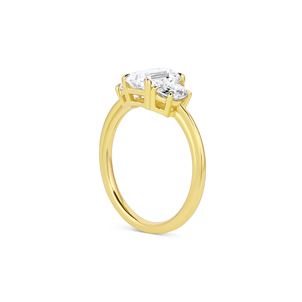 Varsha Engagement Ring (Lab Grown Side Diamonds) - Consider the Wldflwrs