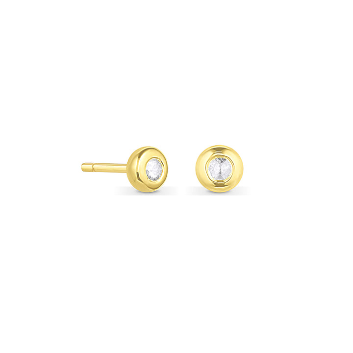 Bubble Bezel Diamond Stud Earrings - Consider the Wldflwrs