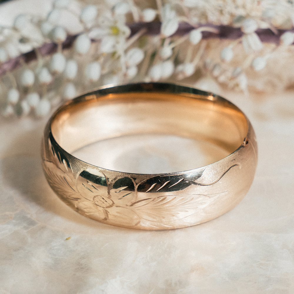 Thick Flower Bangle - Consider the Wldflwrs