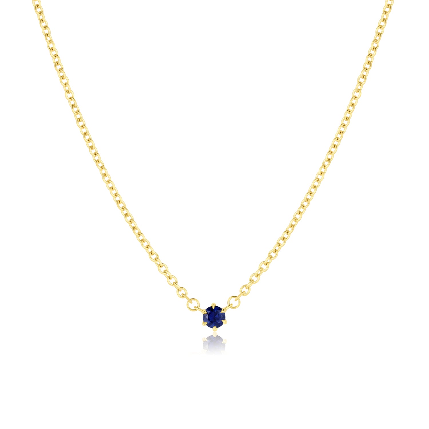 6 Prong Sapphire Necklace - Consider the Wldflwrs