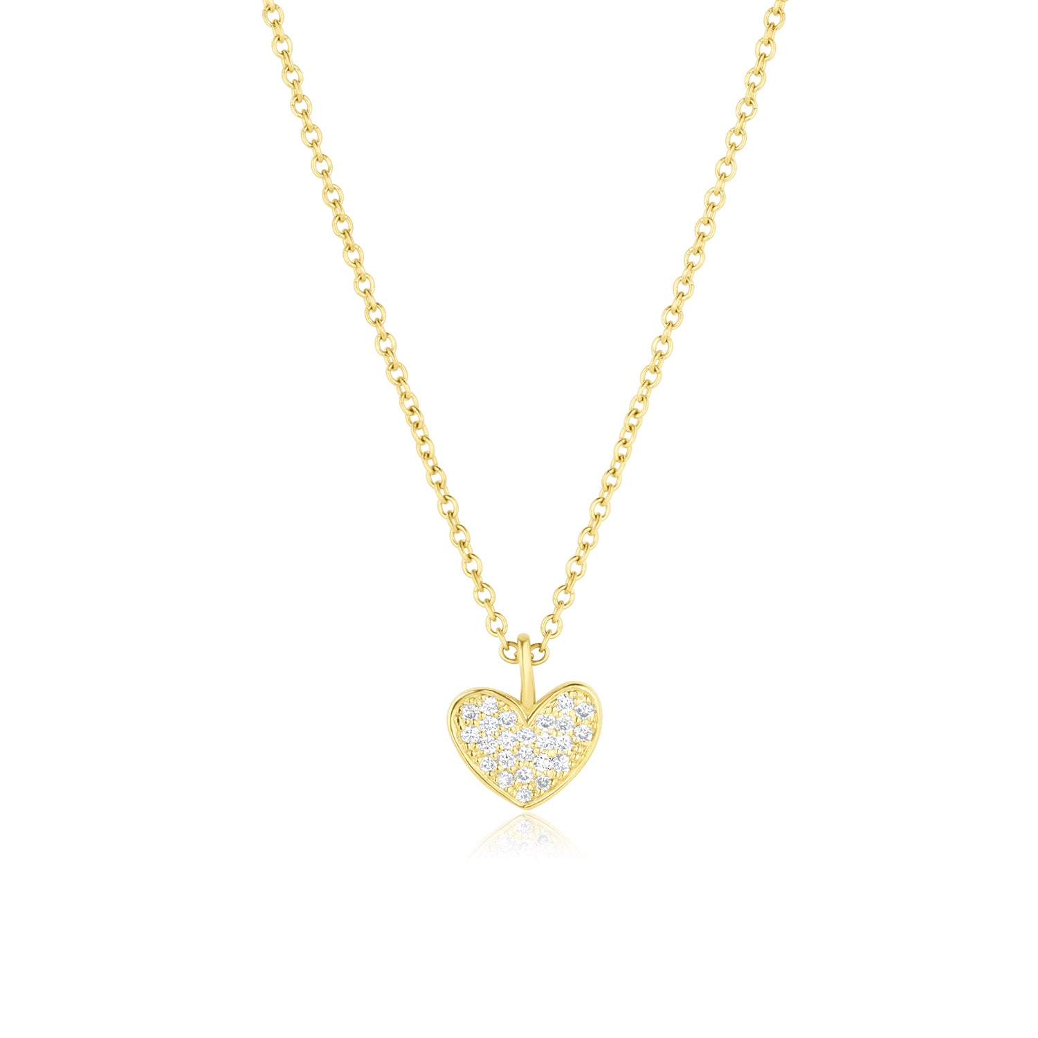 Small Pavé Heart Heritage Necklace - Consider the Wldflwrs