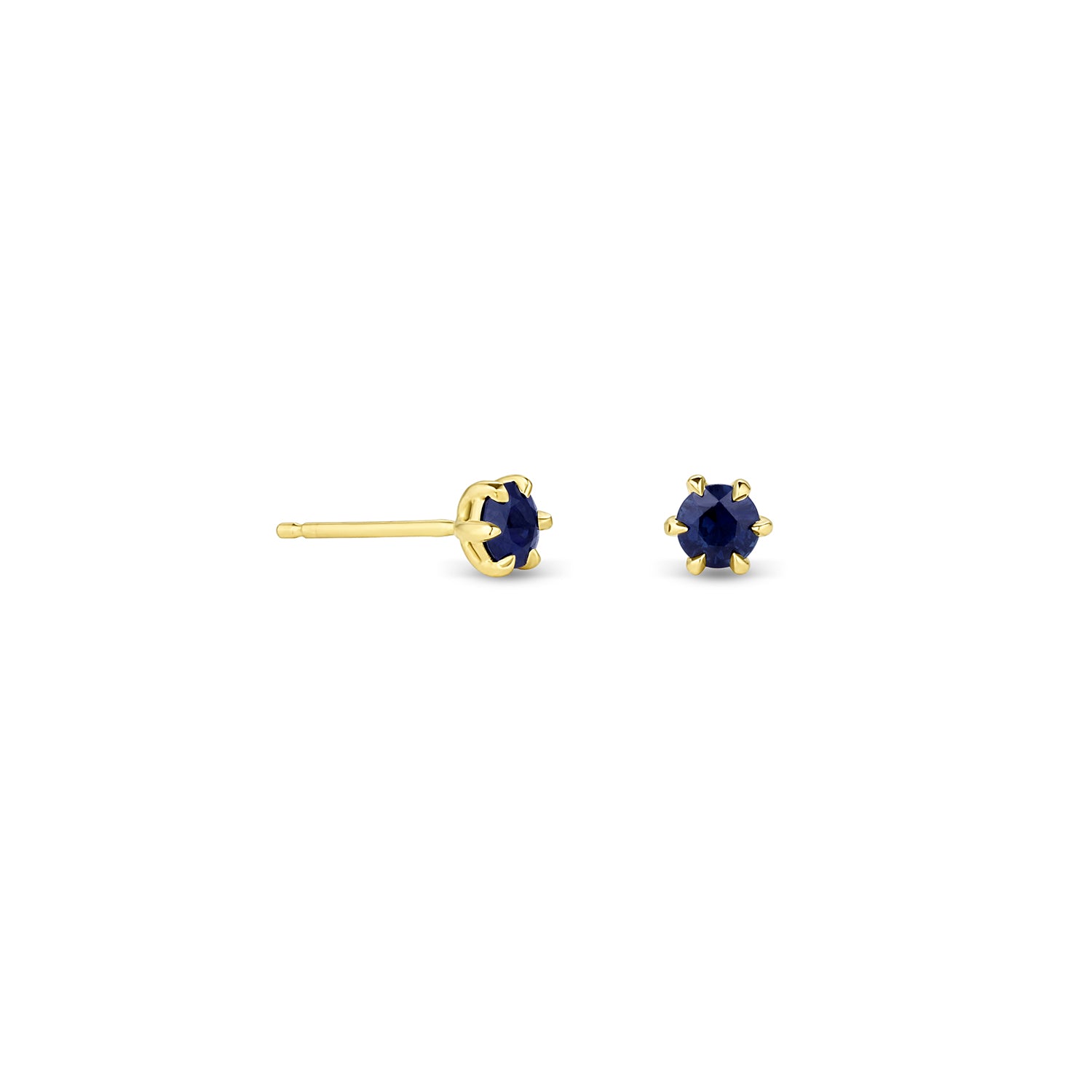 6 Prong Sapphire Stud Earrings - Consider the Wldflwrs