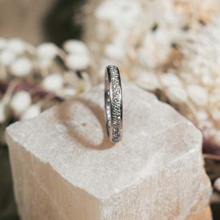 Bead Set Eternity Diamond Ring - Consider the Wldflwrs