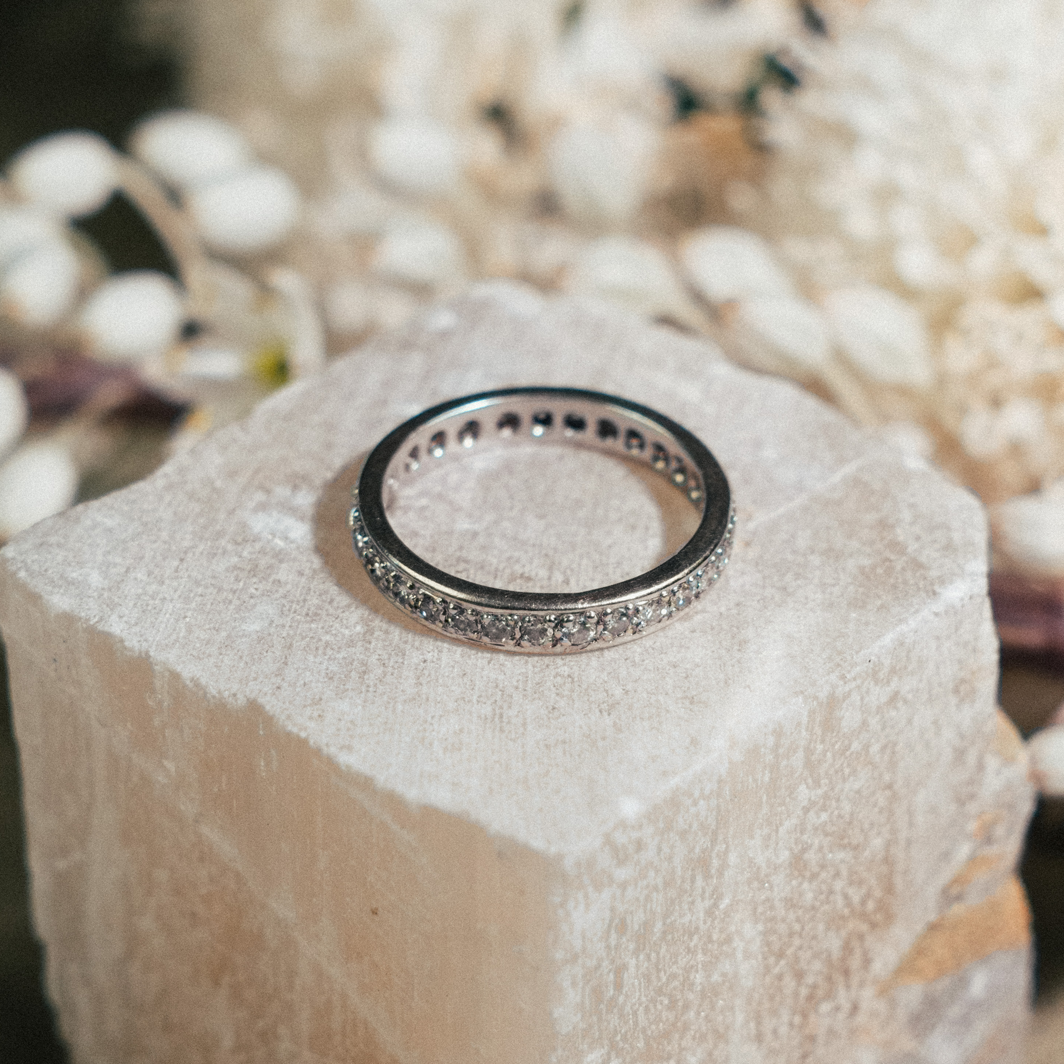 Bead Set Eternity Diamond Ring - Consider the Wldflwrs