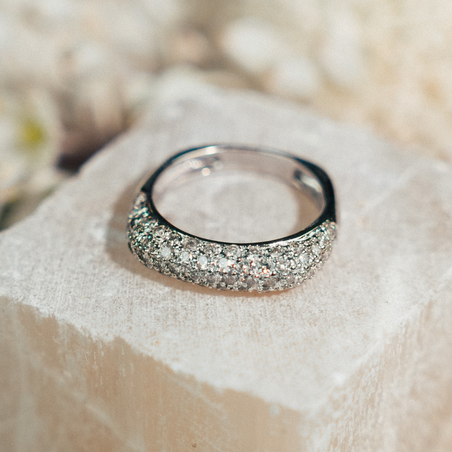 Cobblestone Square Diamond Ring - Consider the Wldflwrs