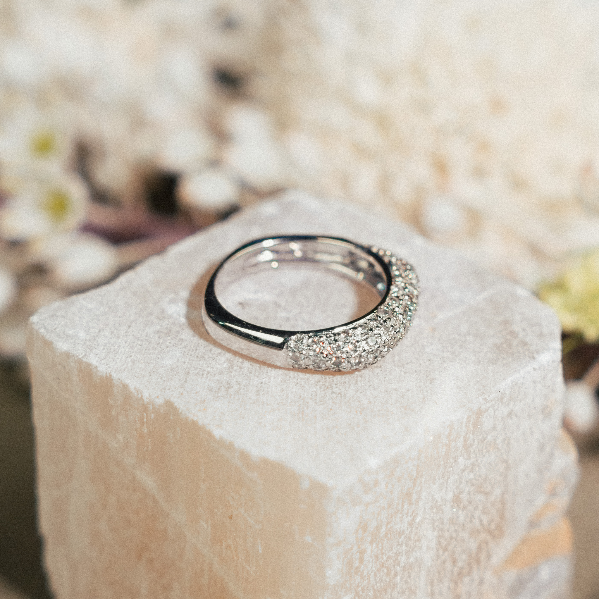Cobblestone Square Diamond Ring - Consider the Wldflwrs