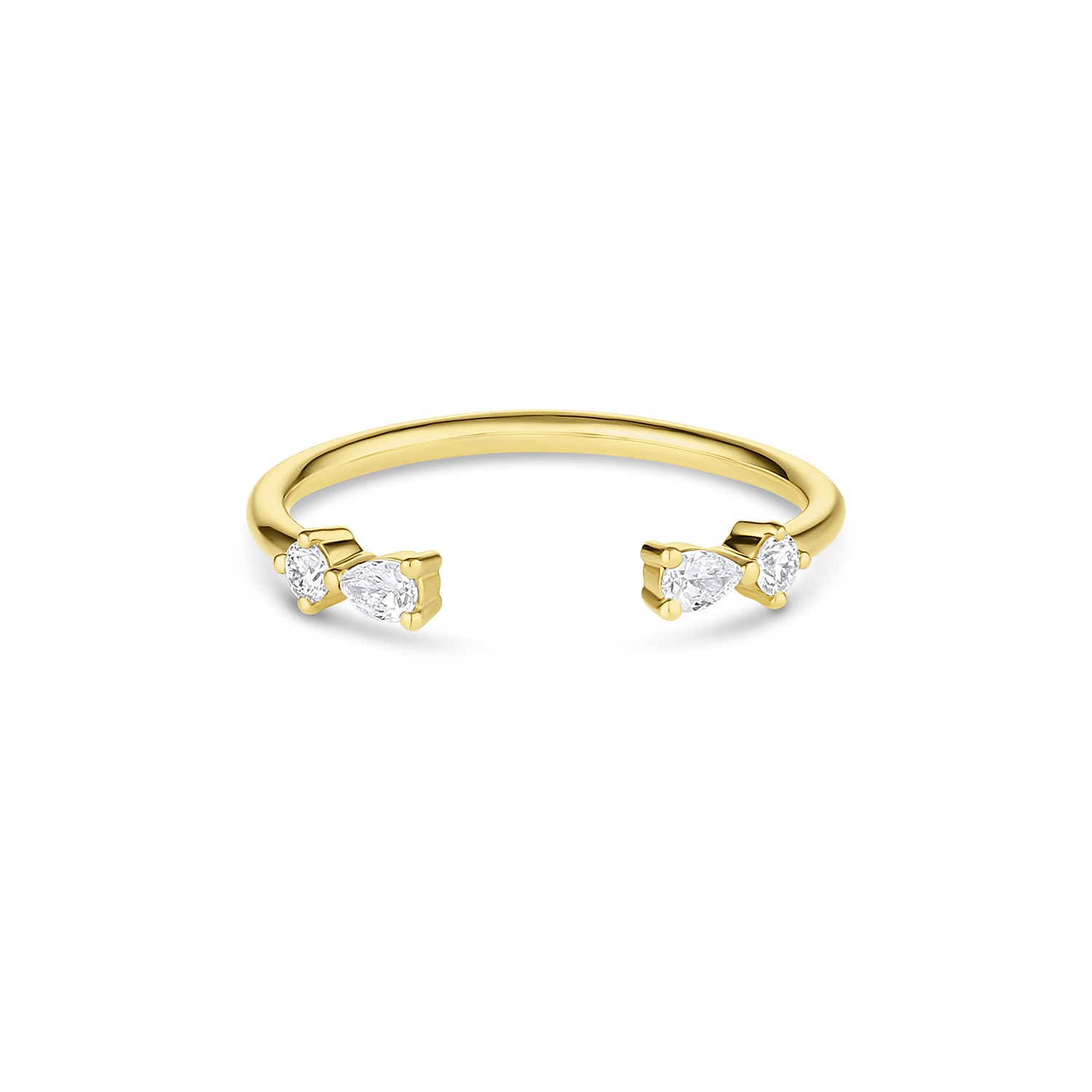 Pear Blossom Cuff Diamond Ring (Lab Grown) - Consider the Wldflwrs