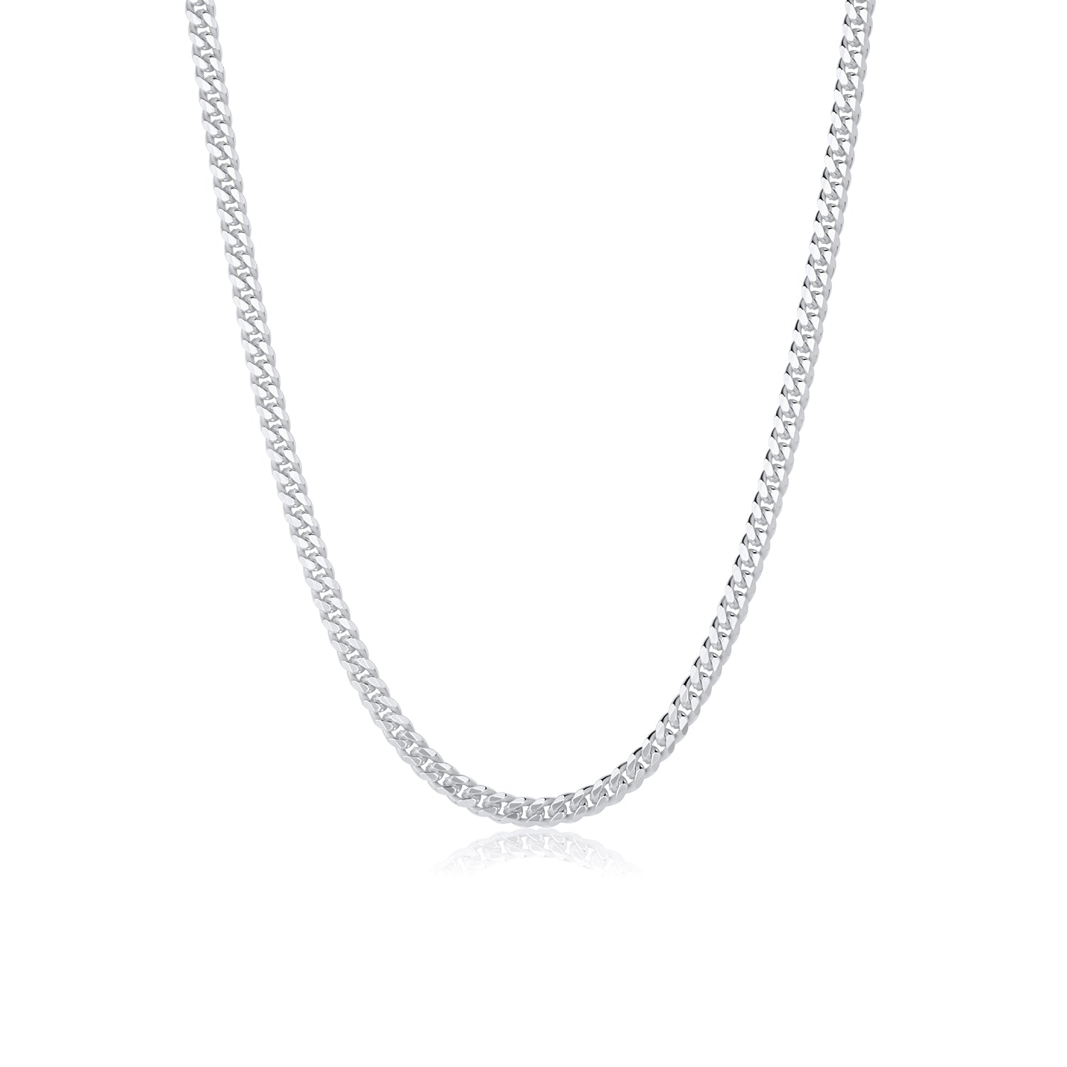 Silver 4mm Miami Cuban Necklace - Consider the Wldflwrs