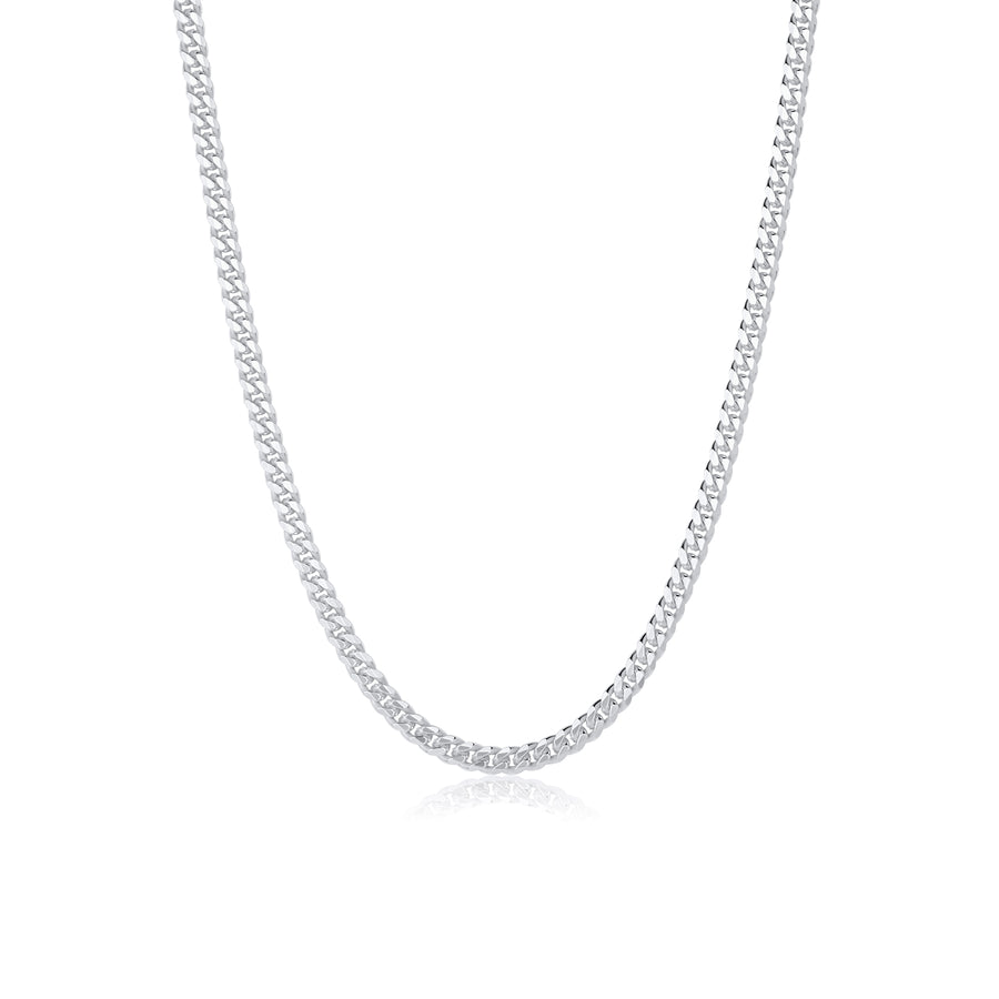 Silver 4mm Miami Cuban Necklace - Consider the Wldflwrs