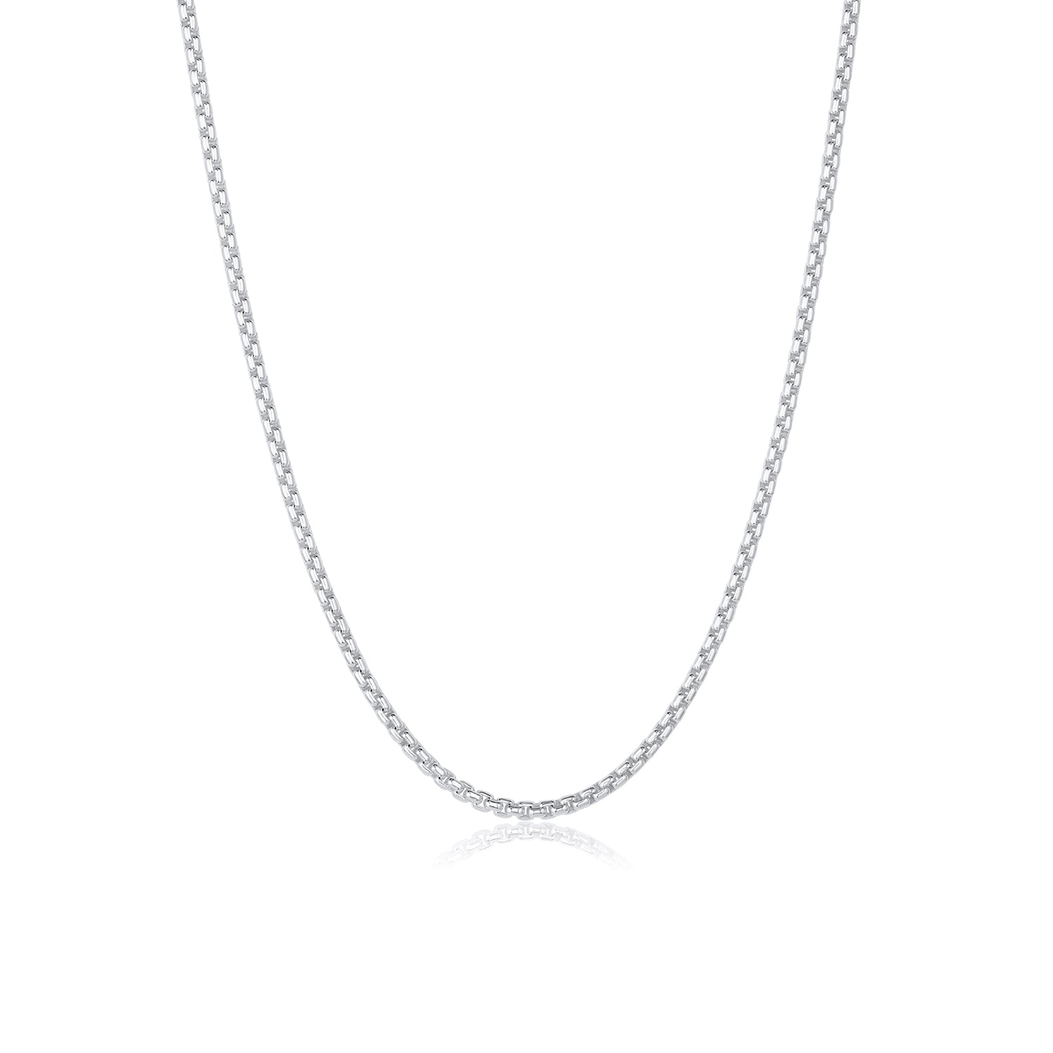 Silver 2.5mm Box Chain Necklace - Consider the Wldflwrs