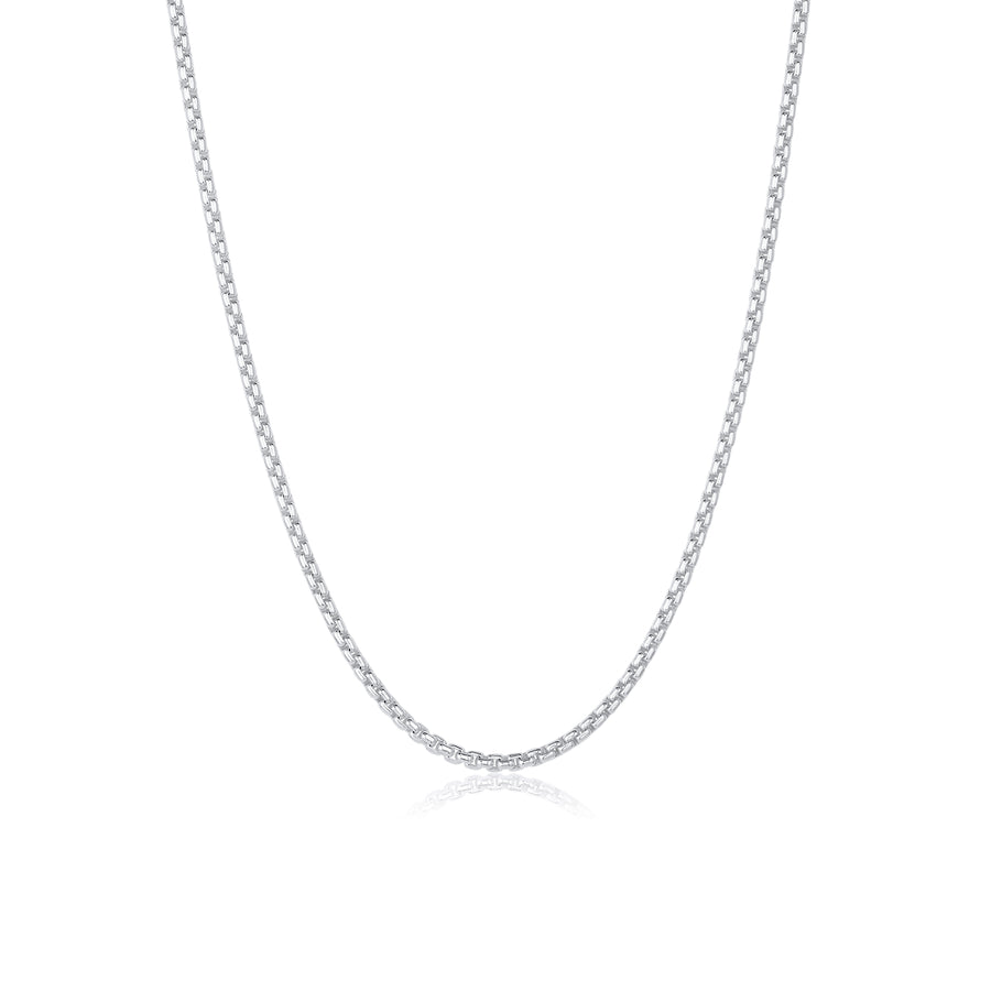 Silver 2.5mm Box Chain Necklace - Consider the Wldflwrs
