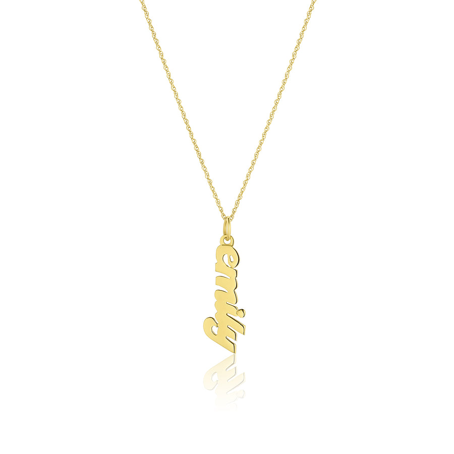 Vertical Nameplate Necklace - Consider the Wldflwrs