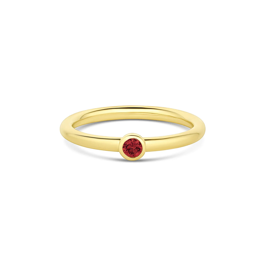Bubble Bezel Birthstone Stacker
