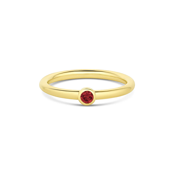 Bubble Bezel Birthstone Stacker