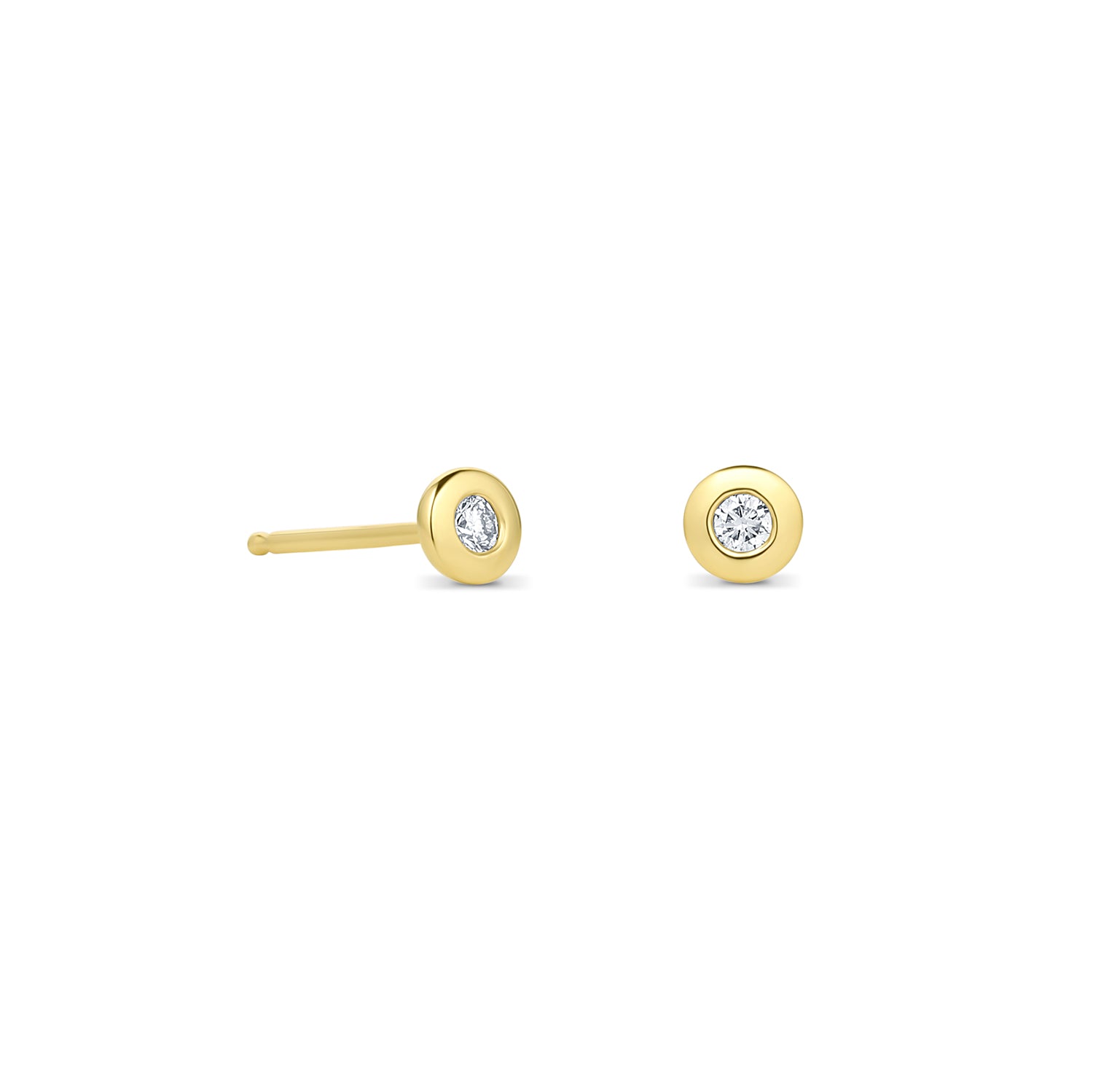 Birthstone Bezel Stud Earrings - Consider the Wldflwrs