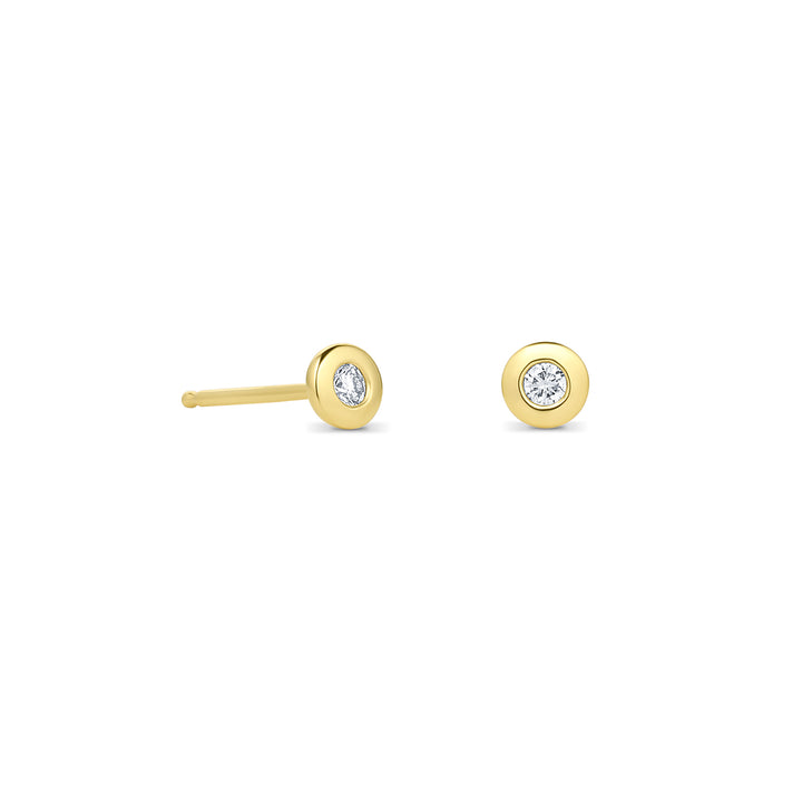 Birthstone Bezel Stud Earrings - Consider the Wldflwrs