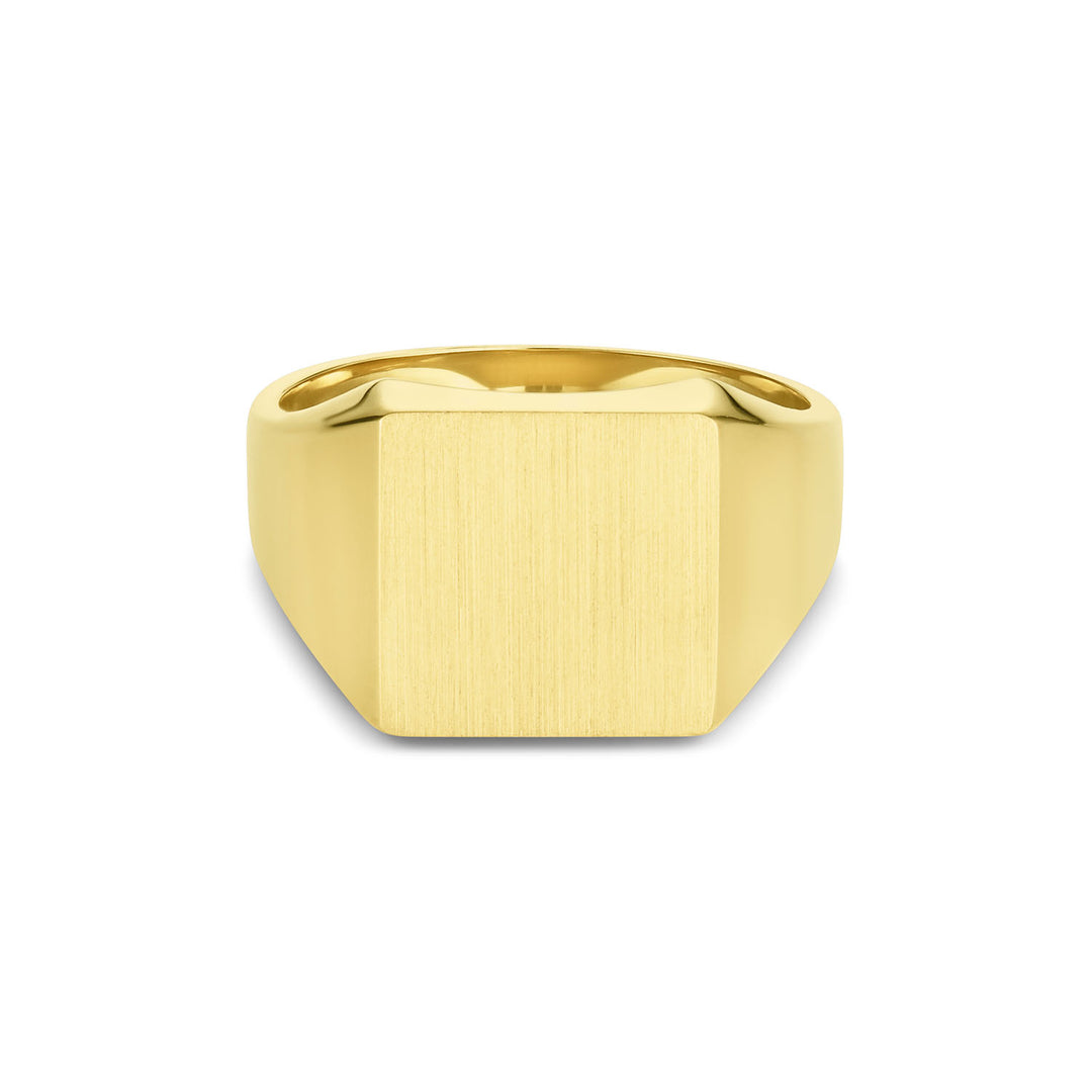 Die Struck Tall Square Signet Ring - Consider the Wldflwrs