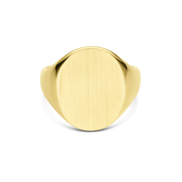 Die Struck Large Oval Signet Ring - Consider the Wldflwrs