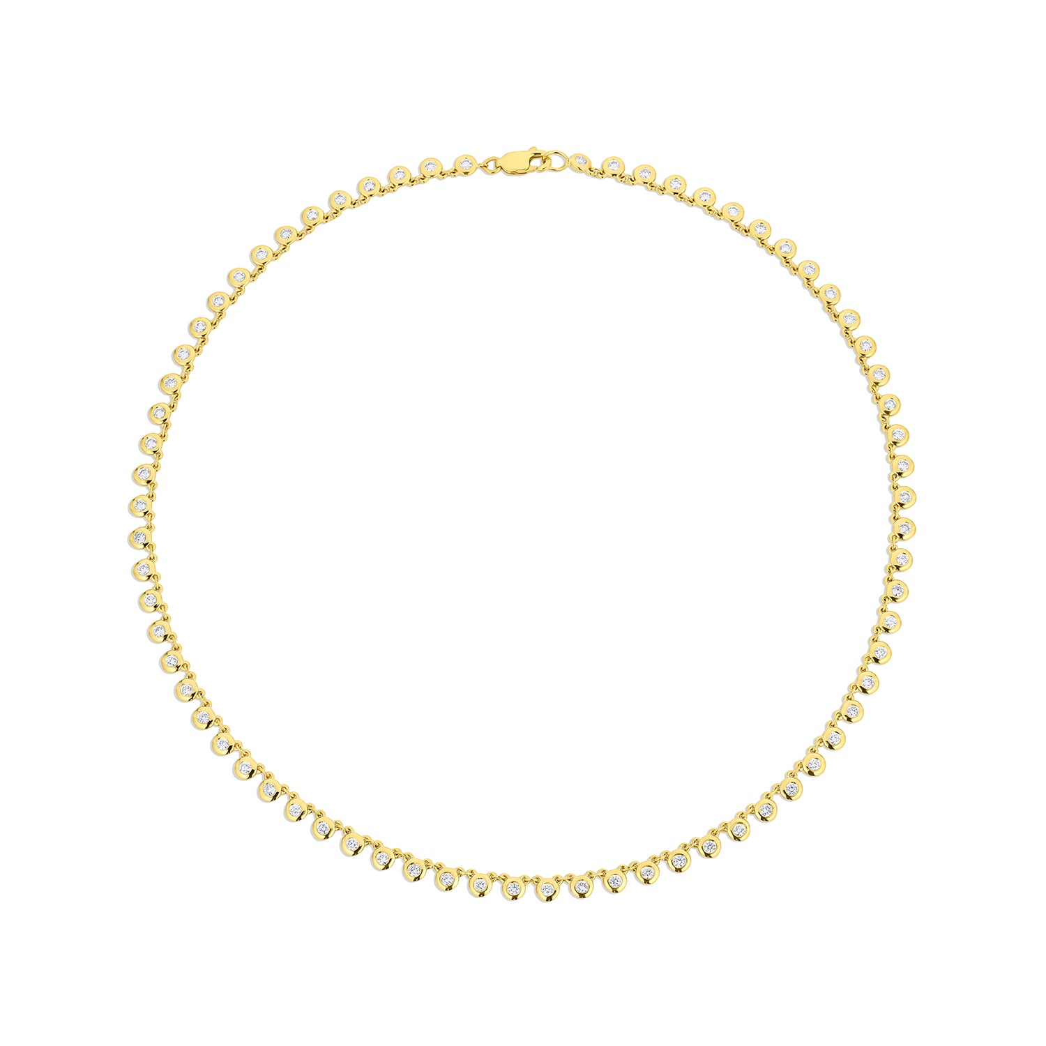 Bezel Diamond Tennis Necklace - Consider the Wldflwrs