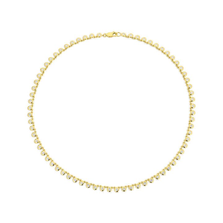 Bezel Diamond Tennis Necklace - Consider the Wldflwrs