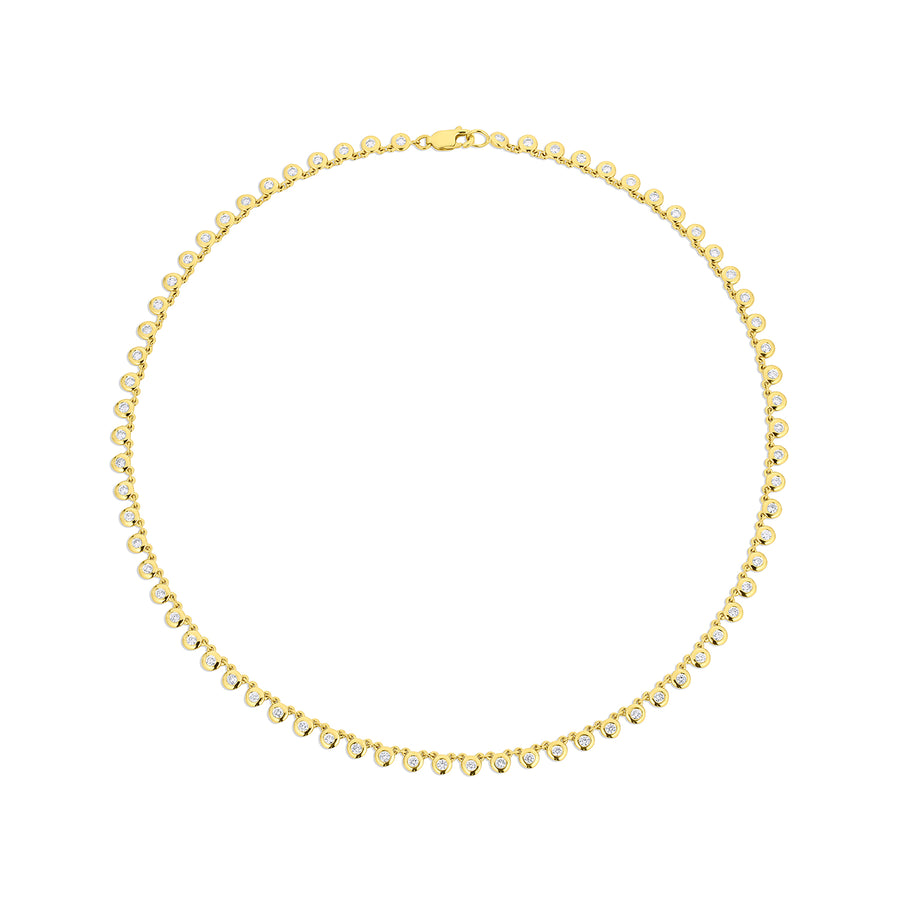 Bezel Diamond Tennis Necklace - Consider the Wldflwrs