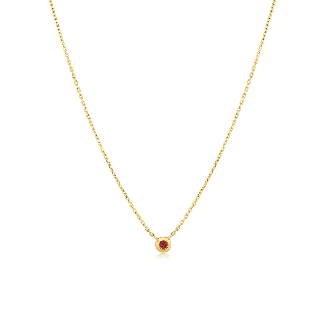 Birthstone Bezel Necklace