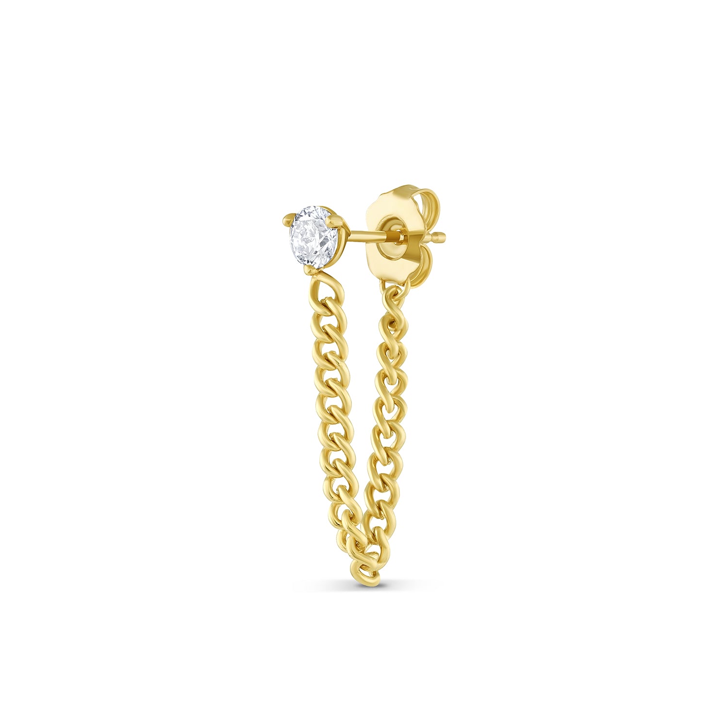 Chateaux Chain Sparkle Stud Earring - Consider the Wldflwrs