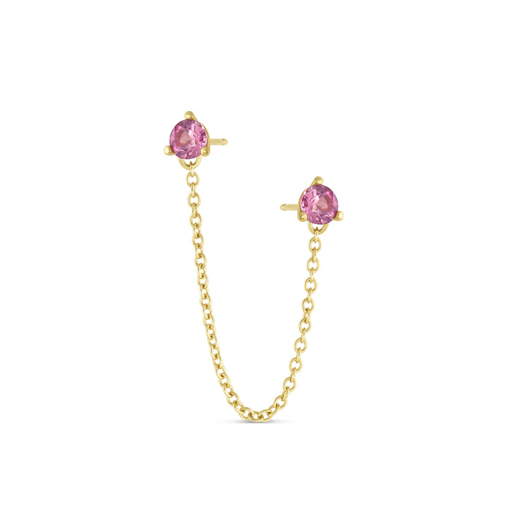 Double Birthstone Chain Earring - Consider the Wldflwrs