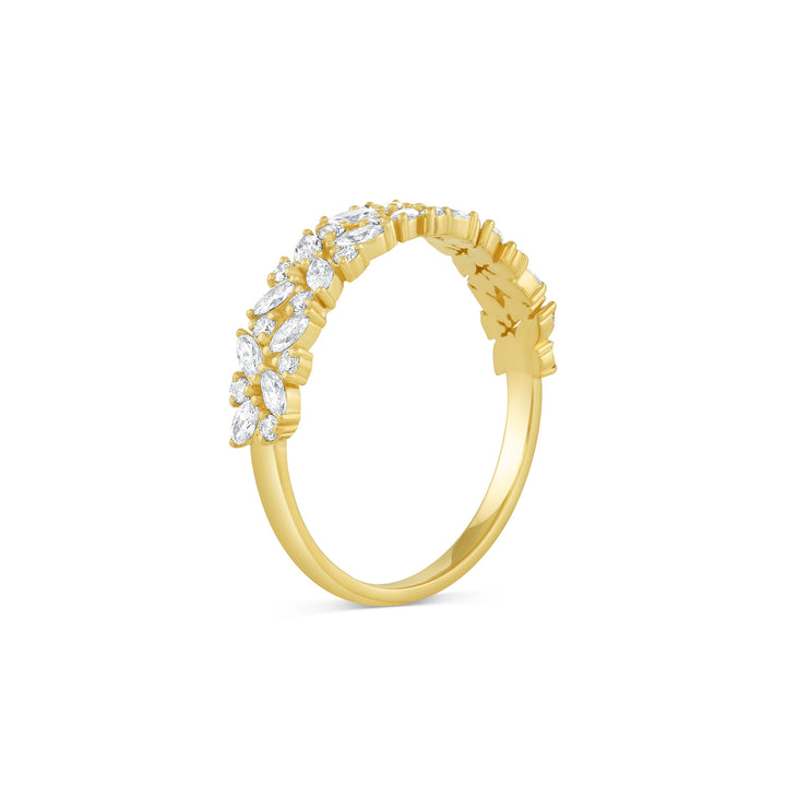 Double Petite Cluster Diamond Ring (Earth Mined) - Consider the Wldflwrs