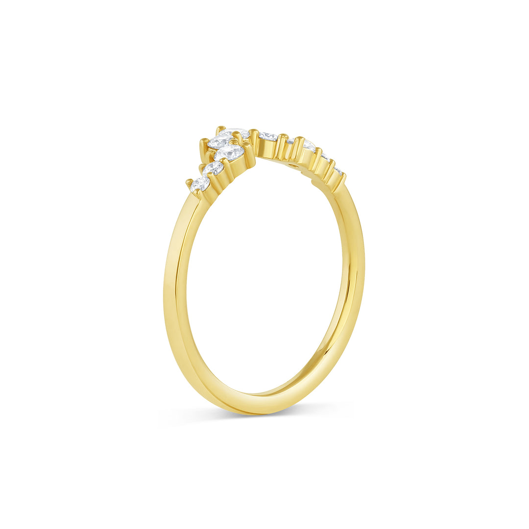 Emu Curved Diamond Ring (Earth Mined) - Consider the Wldflwrs