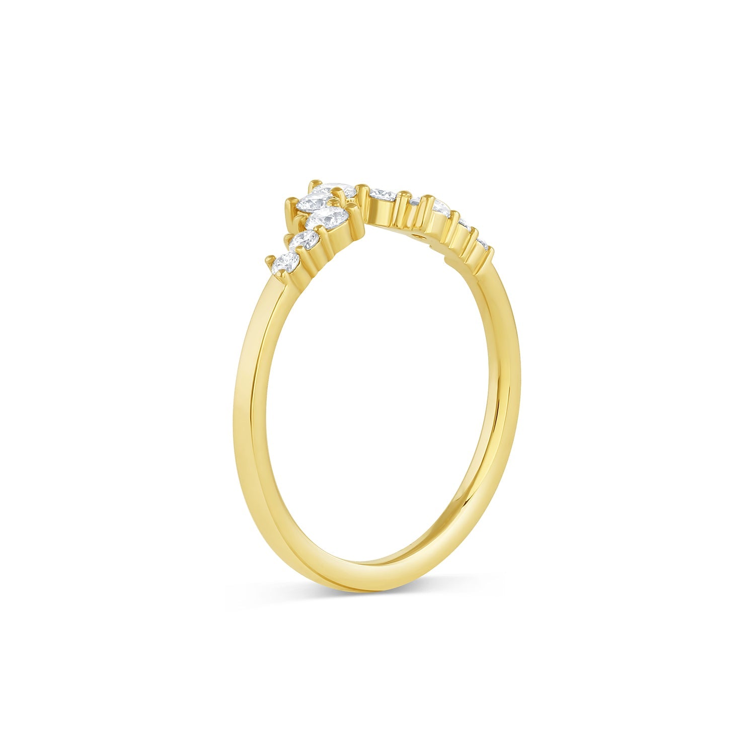 Emu Curved Diamond Ring (Lab Grown) - Consider the Wldflwrs