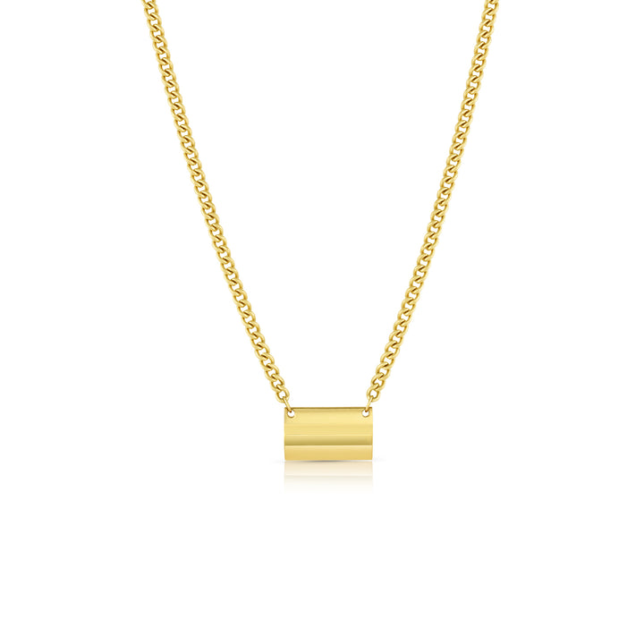 Golden Envelope Curb Necklace - Consider the Wldflwrs