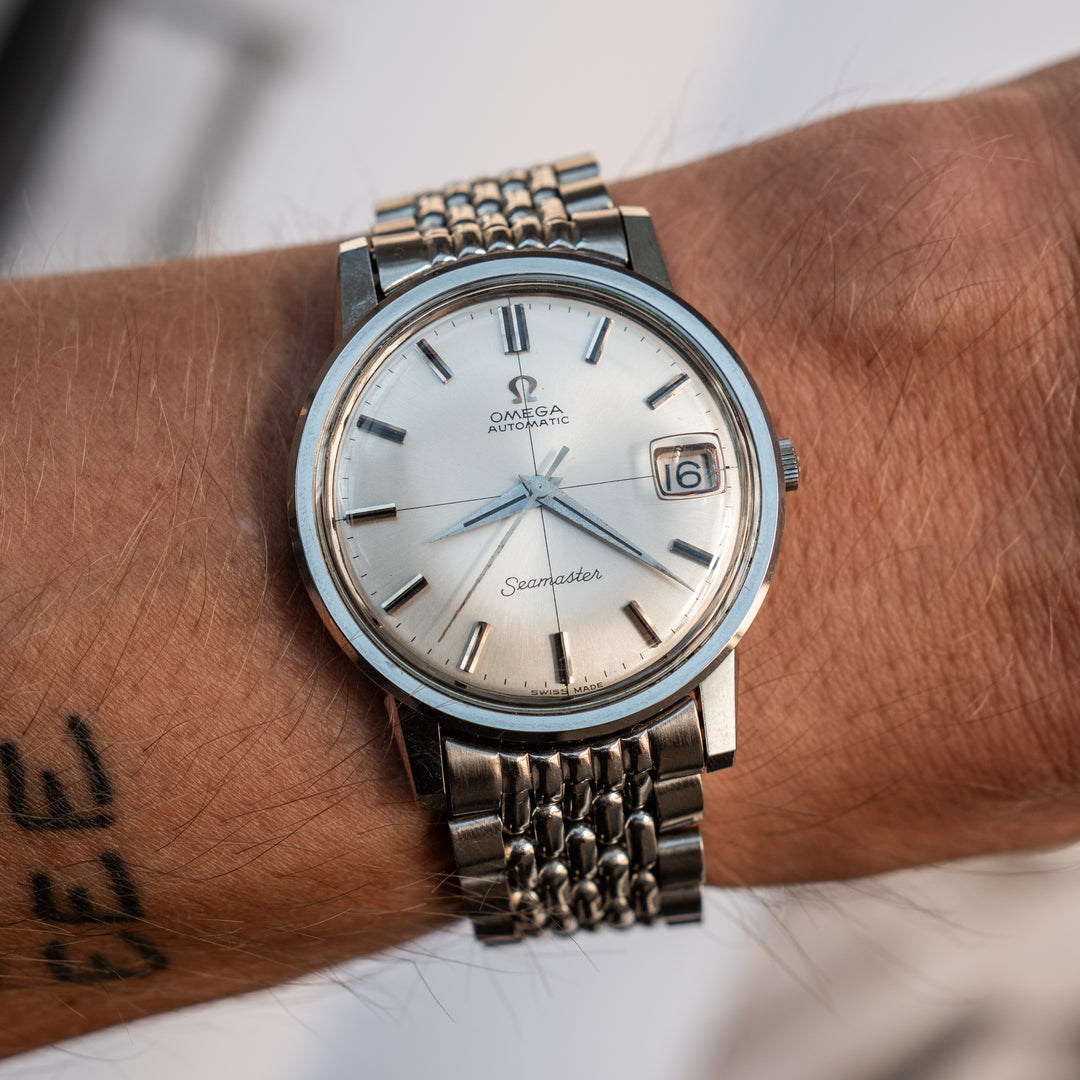 Omega Seamaster Crosshair Dial - Beads of Rice Bracelet - Consider the Wldflwrs