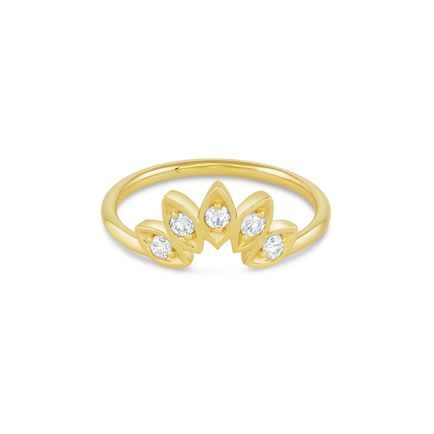 Large Water Lily Diamond Ring (Lab Grown) - Consider the Wldflwrs