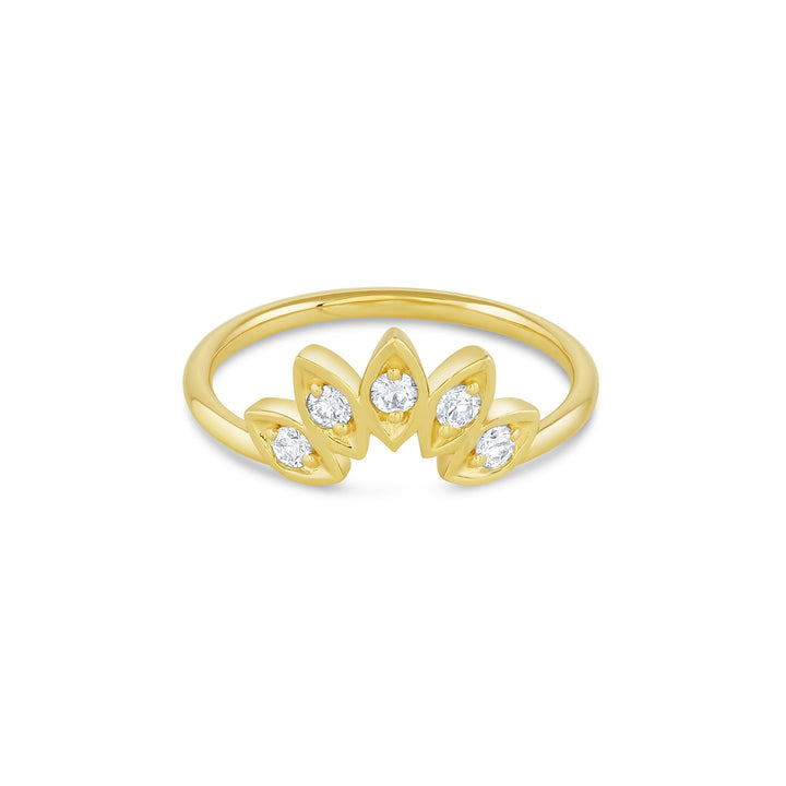 Large Water Lily Diamond Ring (Lab Grown) - Consider the Wldflwrs