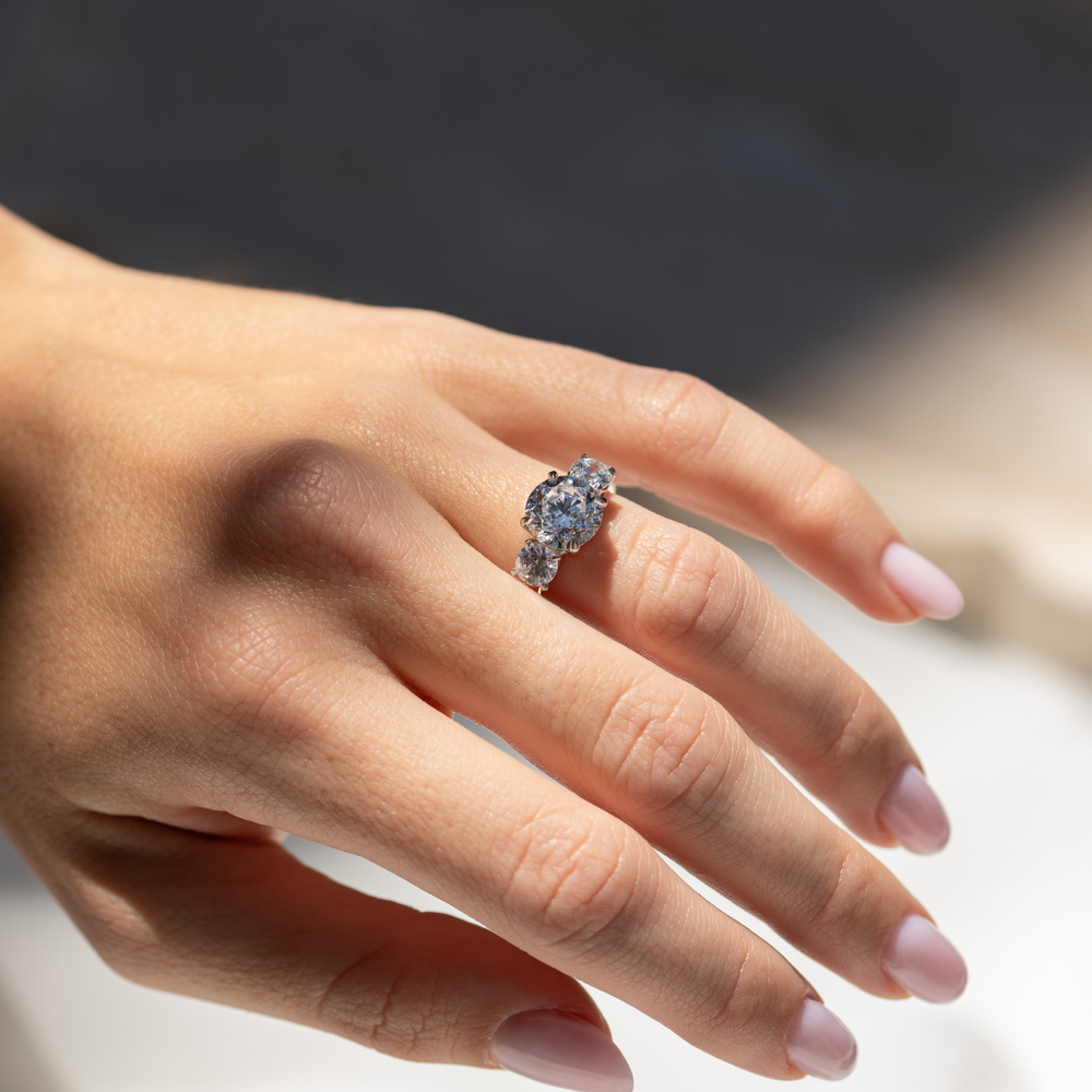 Lavender Engagement Ring (Earth Mined Side Diamonds) - Consider the Wldflwrs