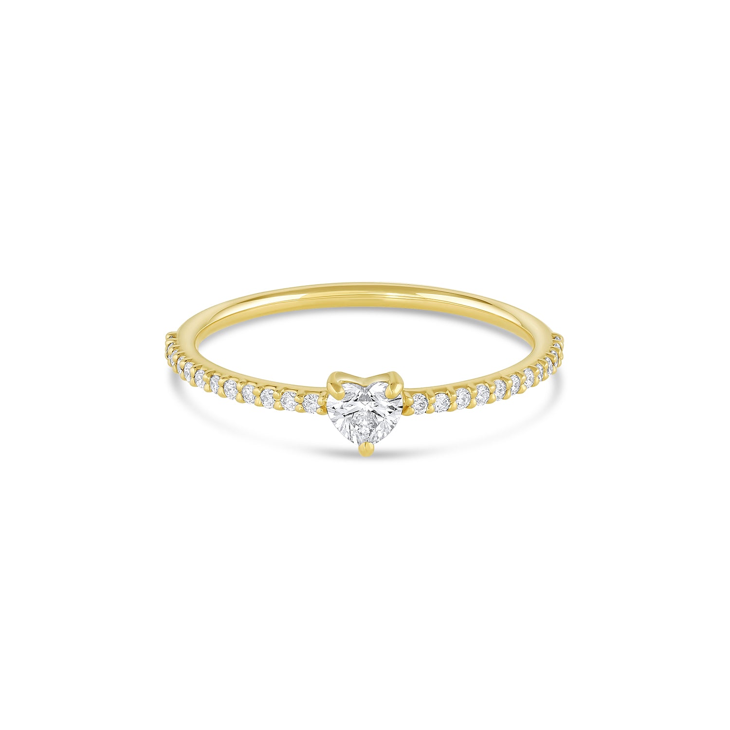 Pavé Heart Diamond Stacker - Consider the Wldflwrs