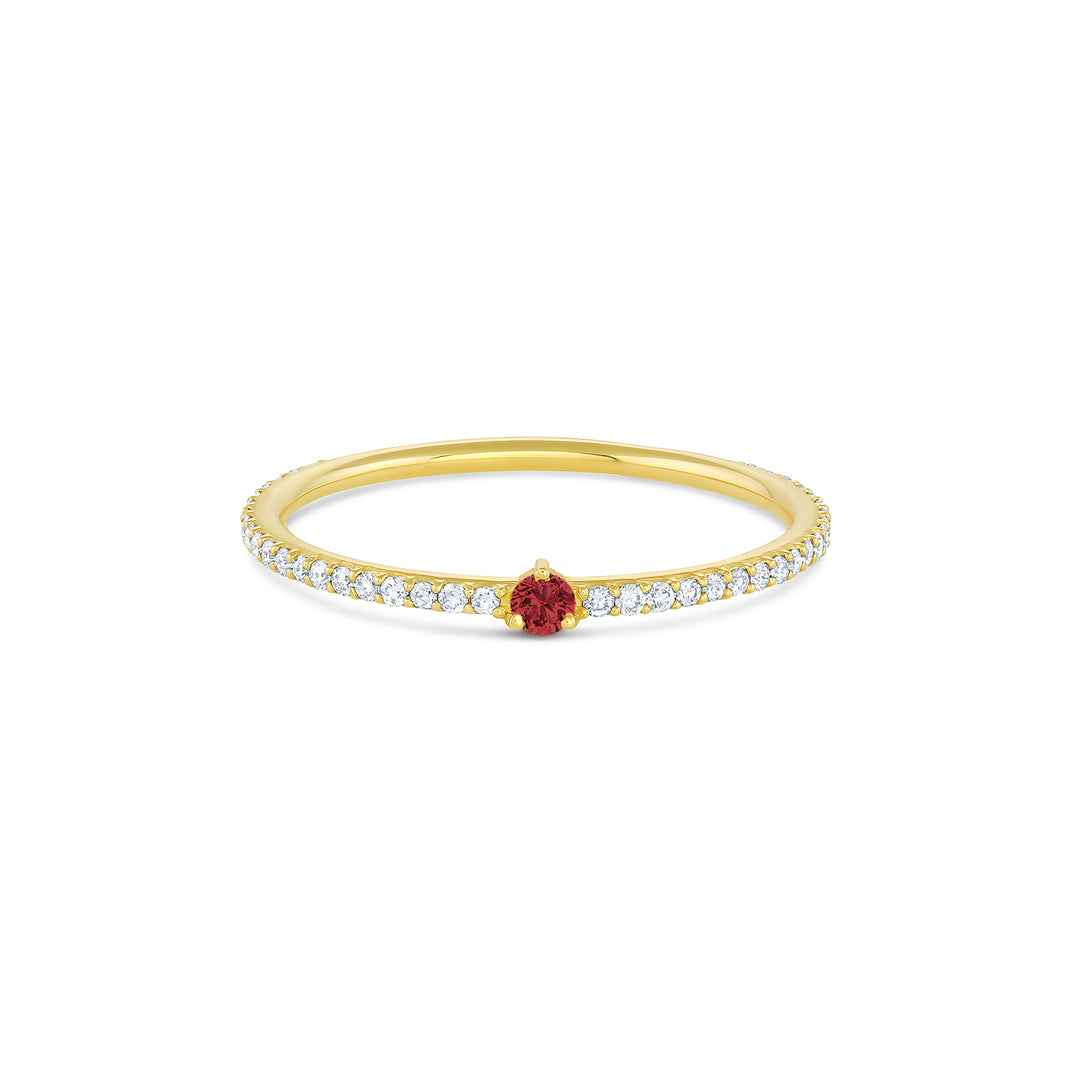 Pavé Birthstone Stacker