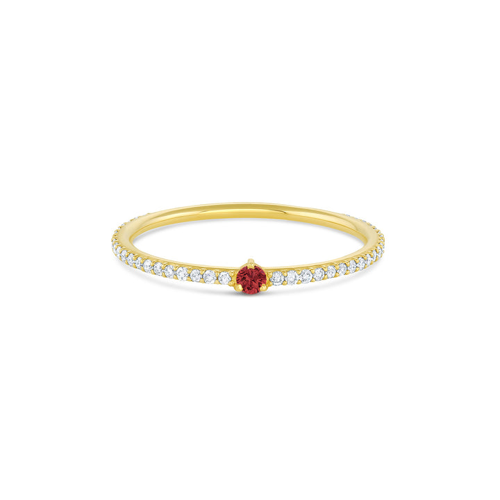 Pavé Birthstone Stacker