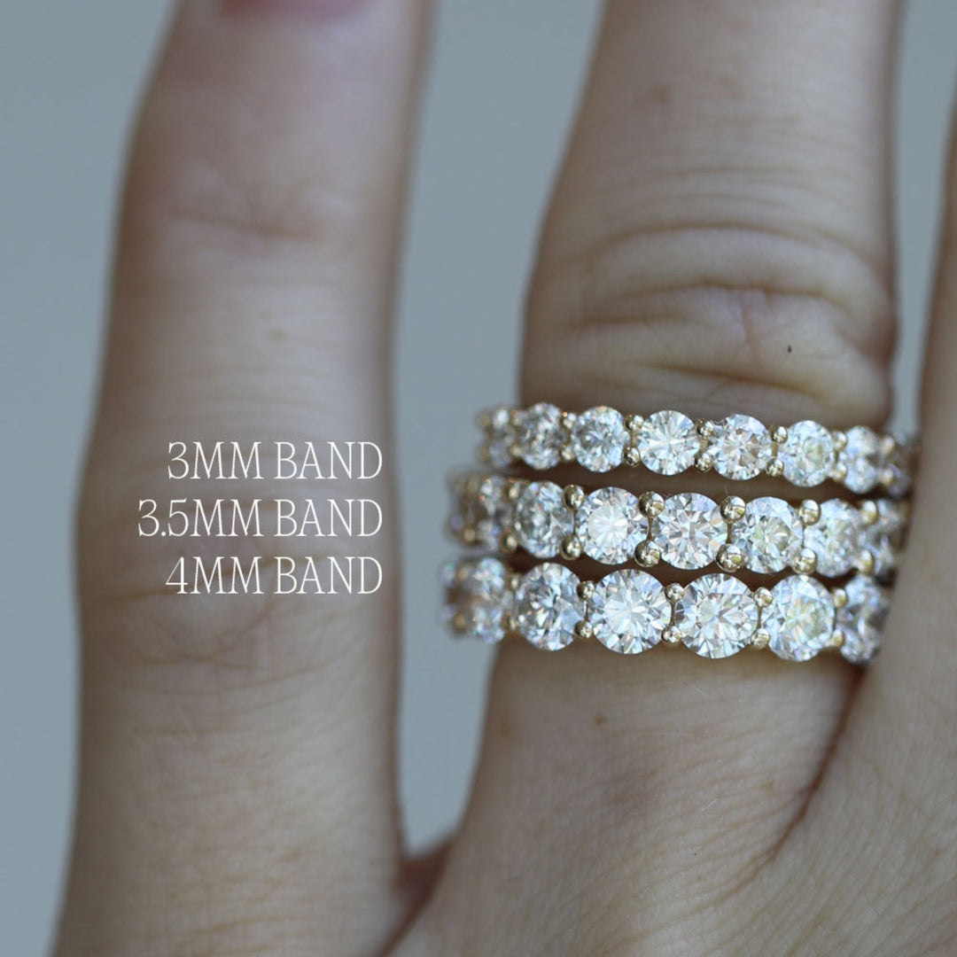 Round Cut Earth Mined Diamond Band (Half-Eternity) - Consider the Wldflwrs