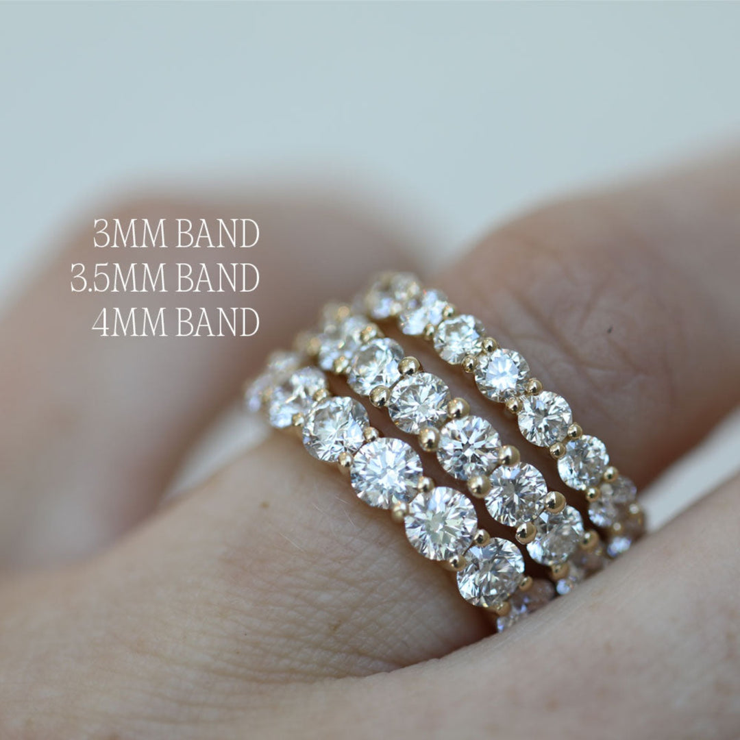 Round Cut Earth Mined Diamond Band (Half-Eternity) - Consider the Wldflwrs