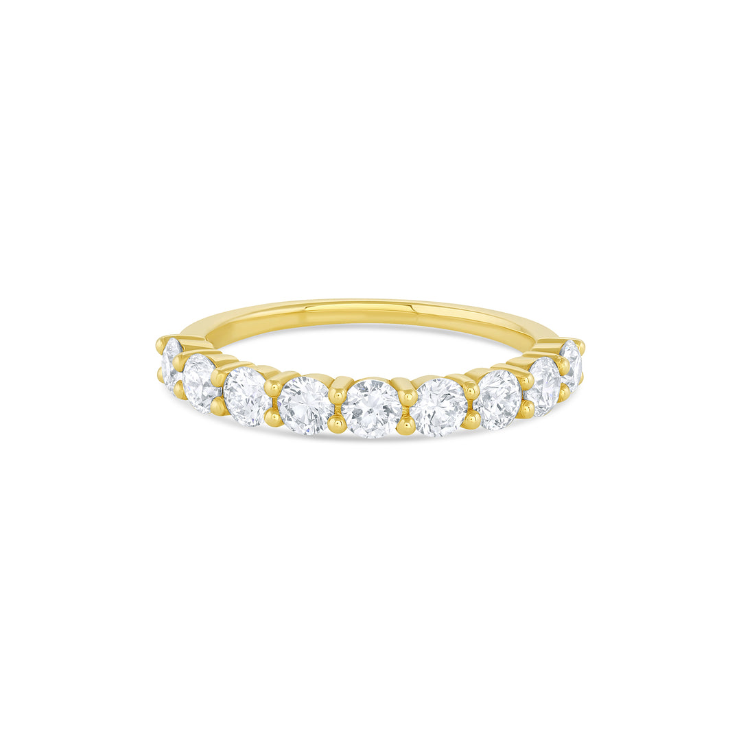 Round Cut Earth Mined Diamond Band (Half-Eternity) - Consider the Wldflwrs